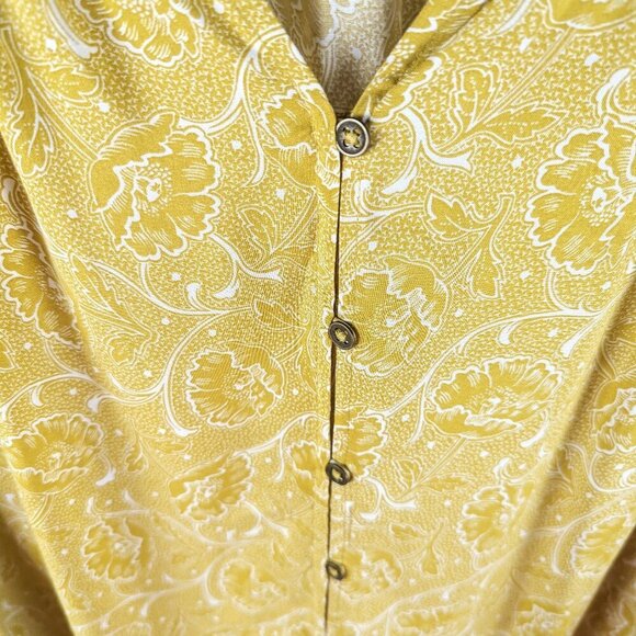 Cato Yellow Gold Ruffled Peasant Top 18/20W - Picture 2 of 7